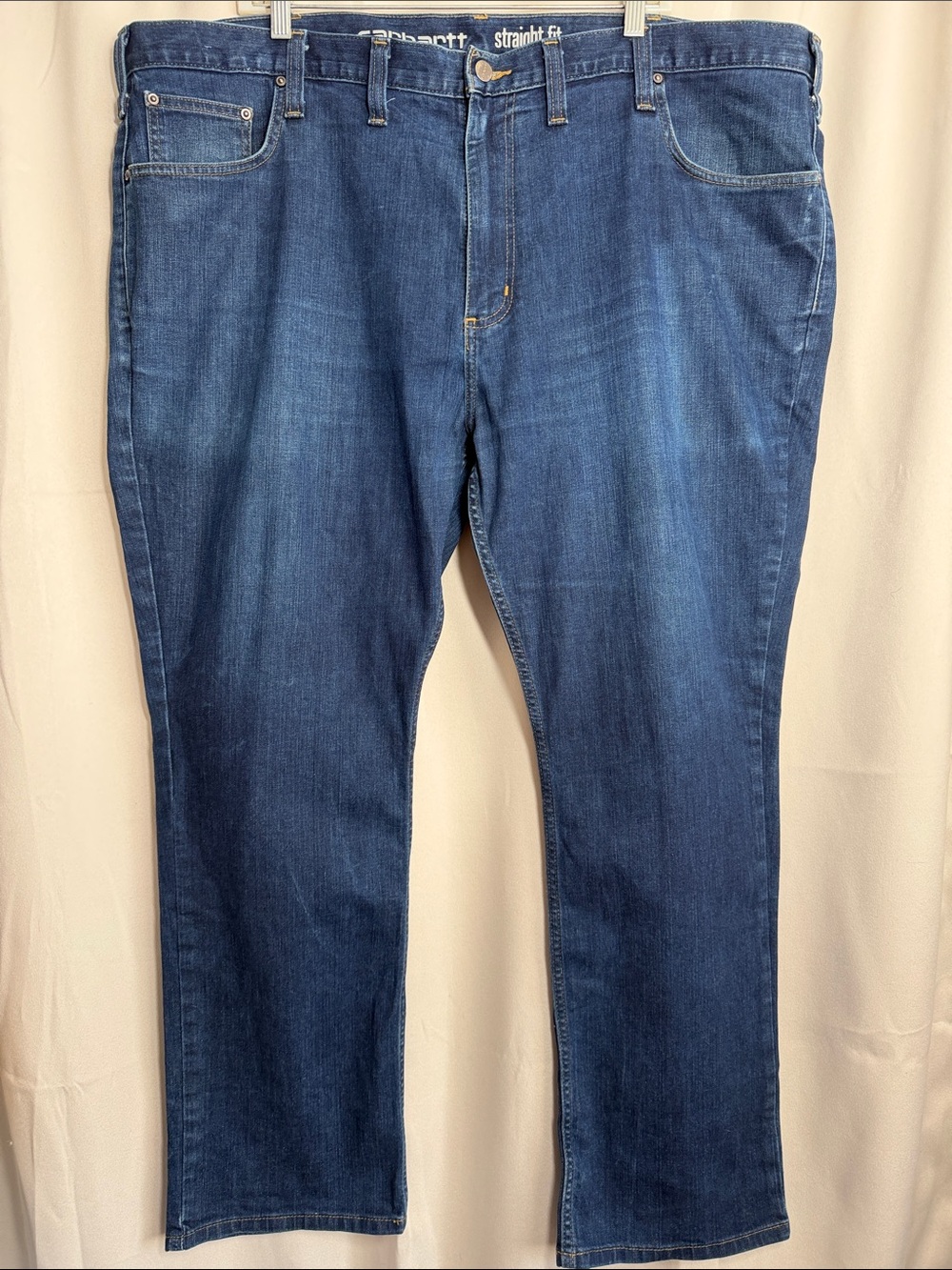 Carhartt Men’s Rugged Flex Straight Fit Medium Wash Jeans 44 x 30